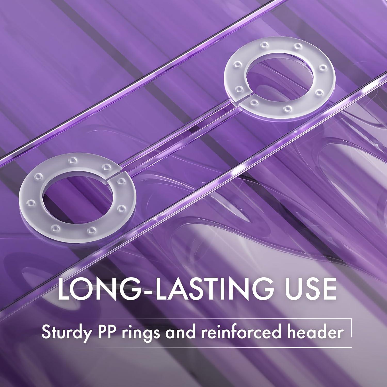 Cortina de Ducha Sin Ganchos AmazerBath 72x75 cm Lavanda