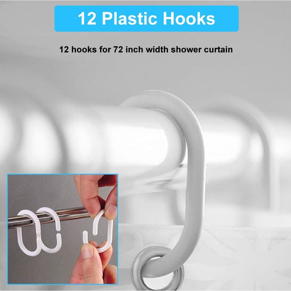 Forro de Cortina de Ducha SUJAYU 182.88x182.88 cm Hoja Gris