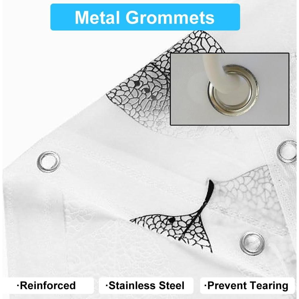 Forro de Cortina de Ducha SUJAYU 182.88x182.88 cm Hoja Gris