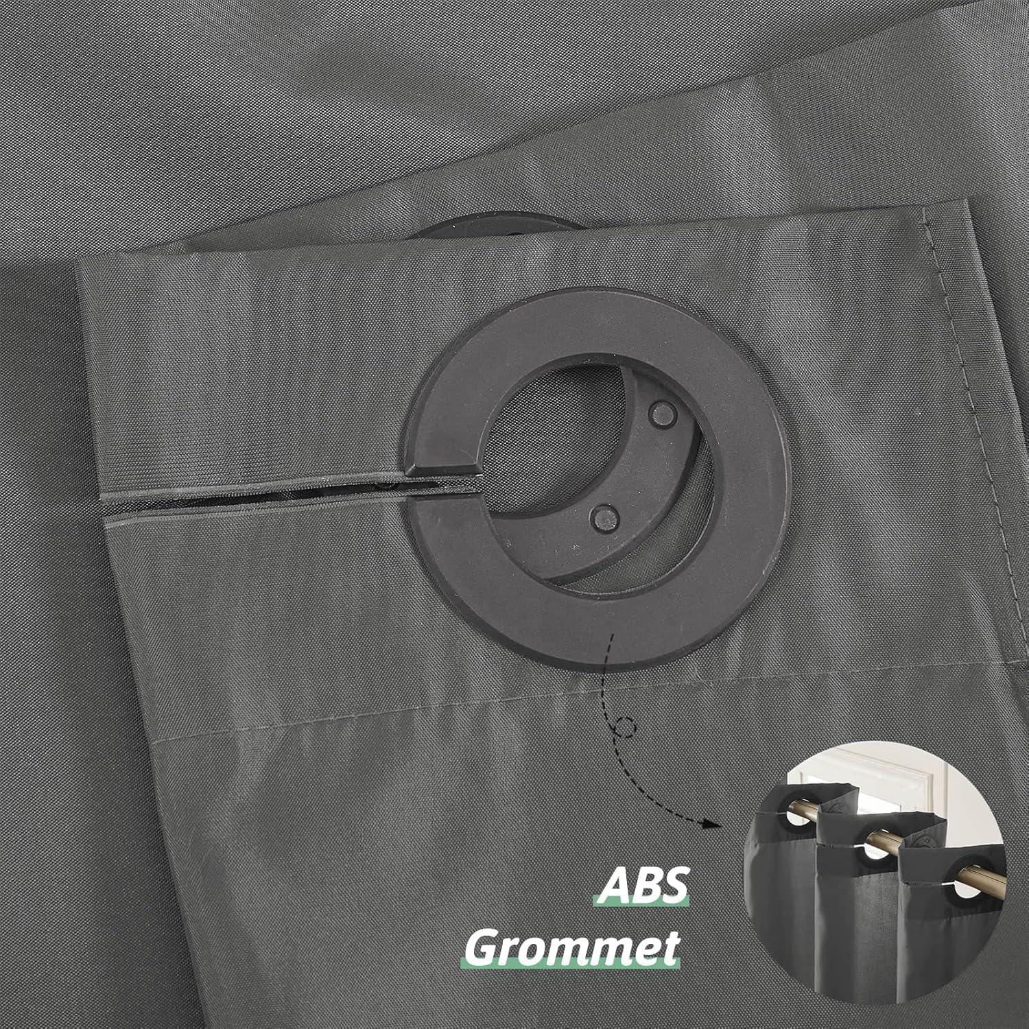 Cortina de Ducha Sin Gancho Furlinic 91x183 cm Gris Oscuro