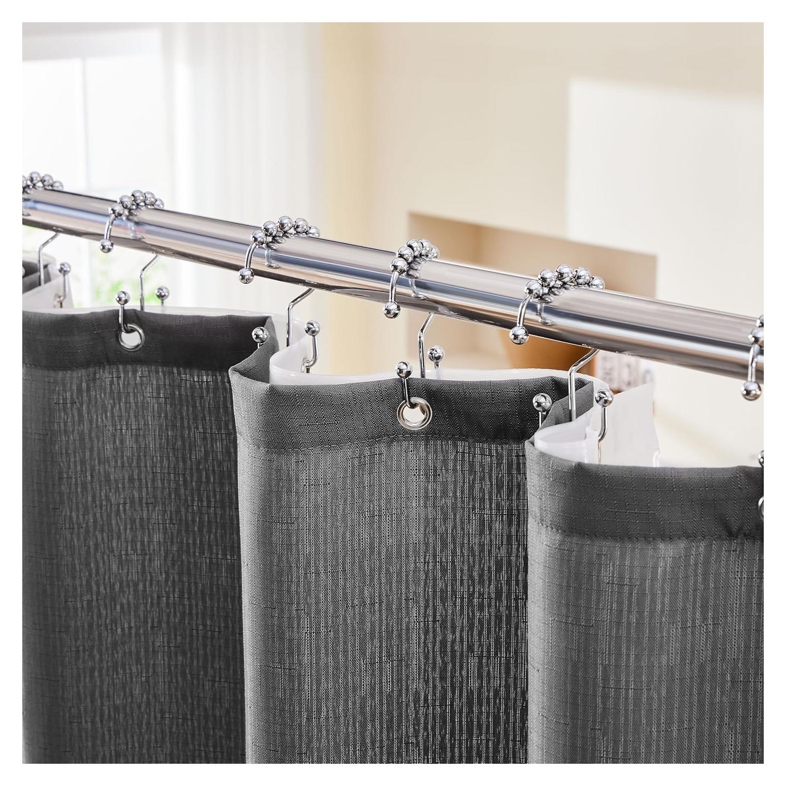 Cortina de Ducha Lameirose Gris 182.88x182.88 cm Impermeable