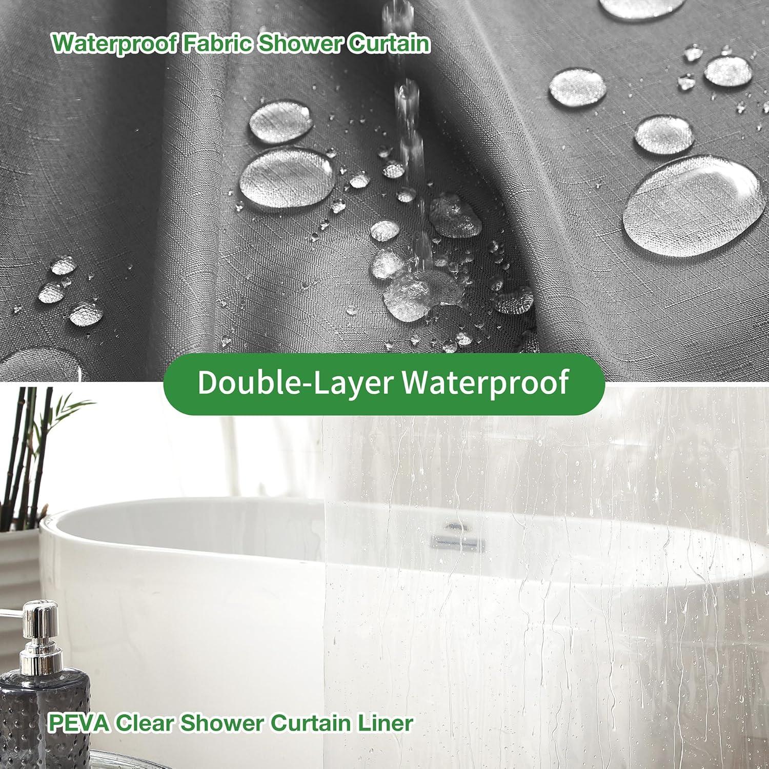 Cortina de Ducha Lameirose Gris 182.88x182.88 cm Impermeable