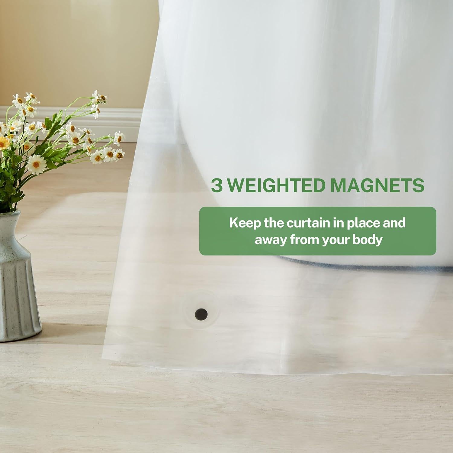 Cortina de Ducha Lameirose Gris 182.88x182.88 cm Impermeable