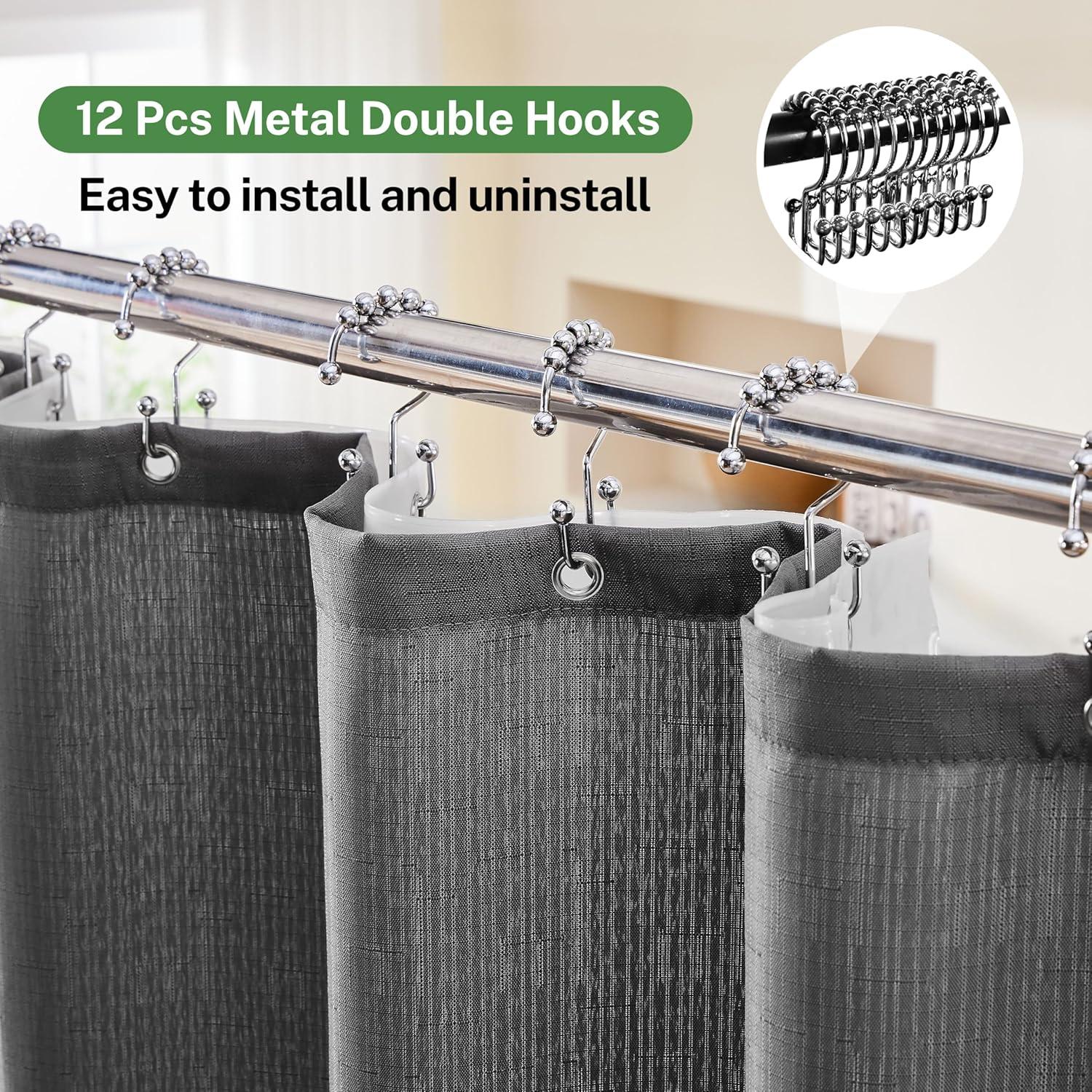 Cortina de Ducha Lameirose Gris 182.88x182.88 cm Impermeable