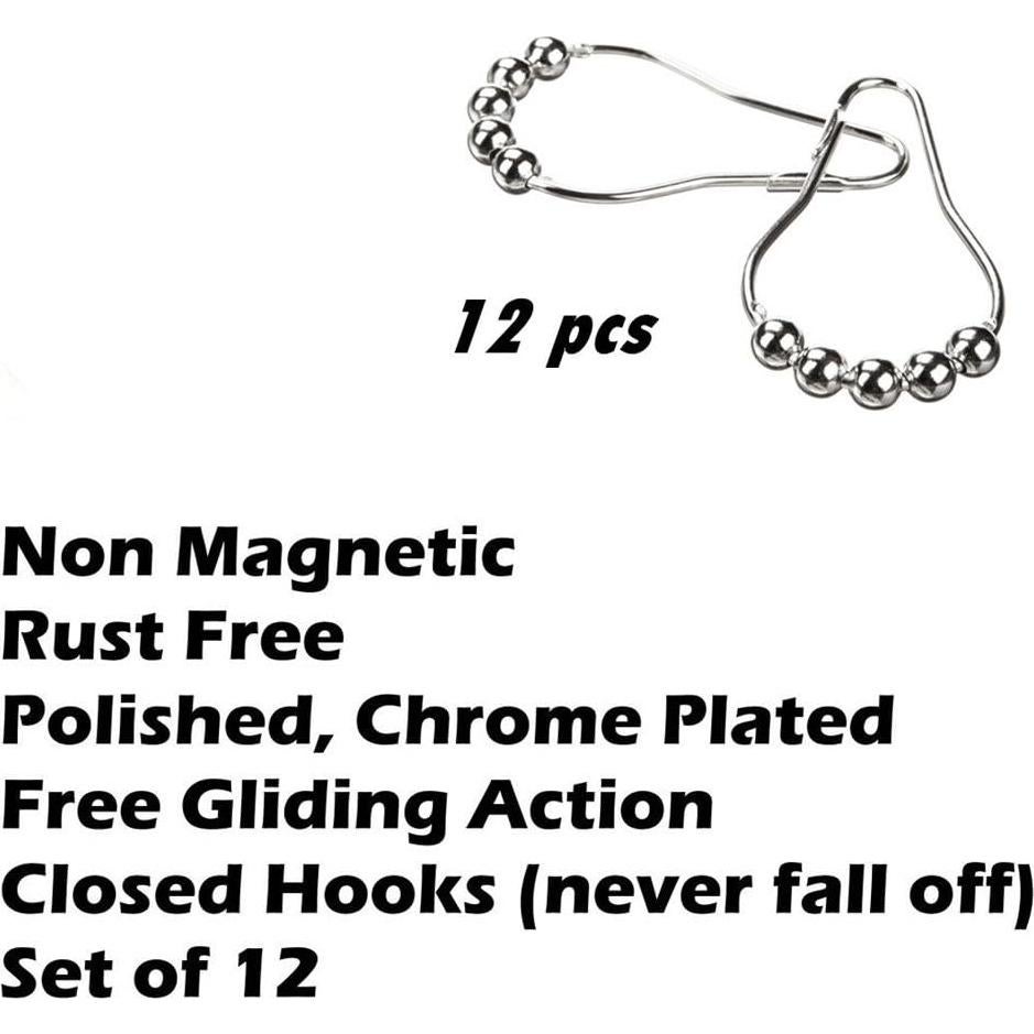 Anillas de Cortina de Ducha Uigos - Acero Inoxidable, Juego de 12