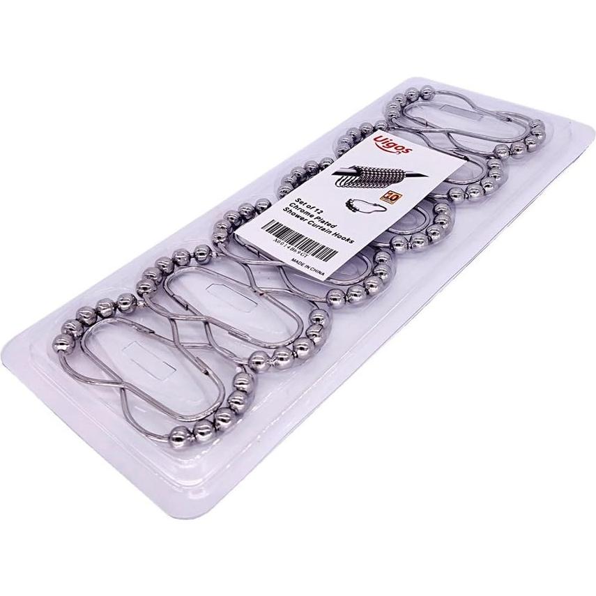 Anillas de Cortina de Ducha Uigos - Acero Inoxidable, Juego de 12