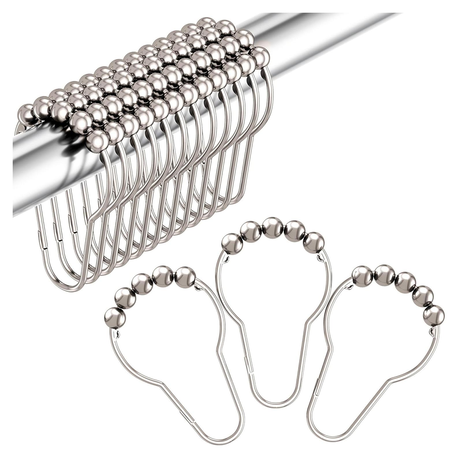 Ganchos para Cortina de Ducha Amazer de Acero Inoxidable - Juego de 12