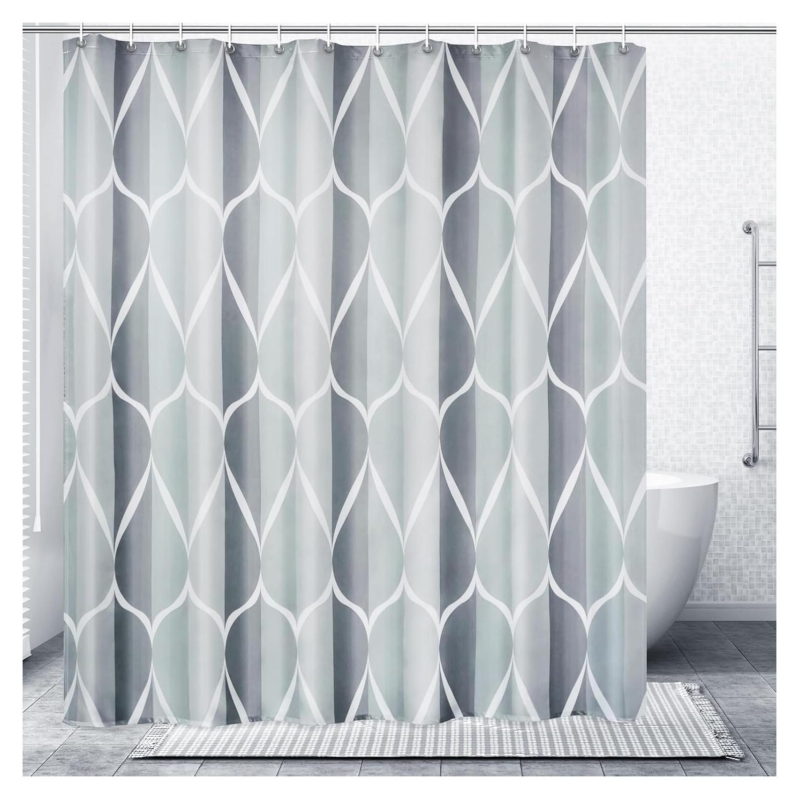 Cortina de Ducha Gris Gelbchu 182.88x182.88 cm Impermeable