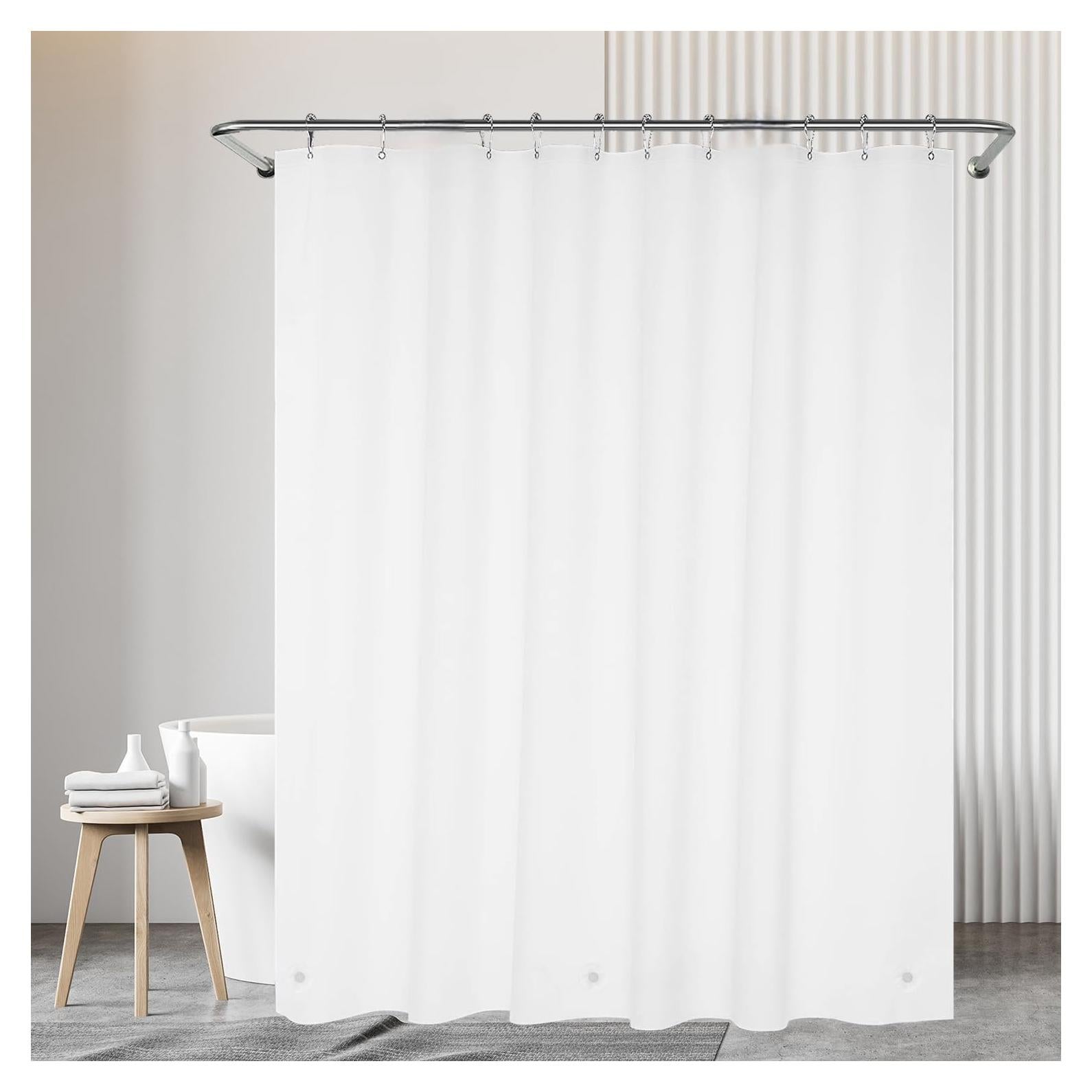 Cortina de Ducha Blanca 152.4 x 182.88 cm PEVA De-Mediocre