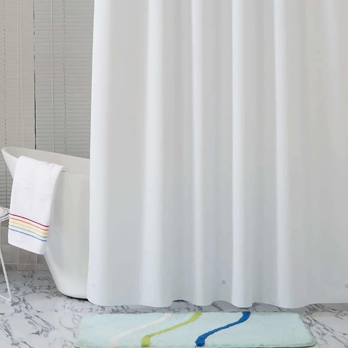 Cortina de Ducha Blanca 152.4 x 182.88 cm PEVA De-Mediocre