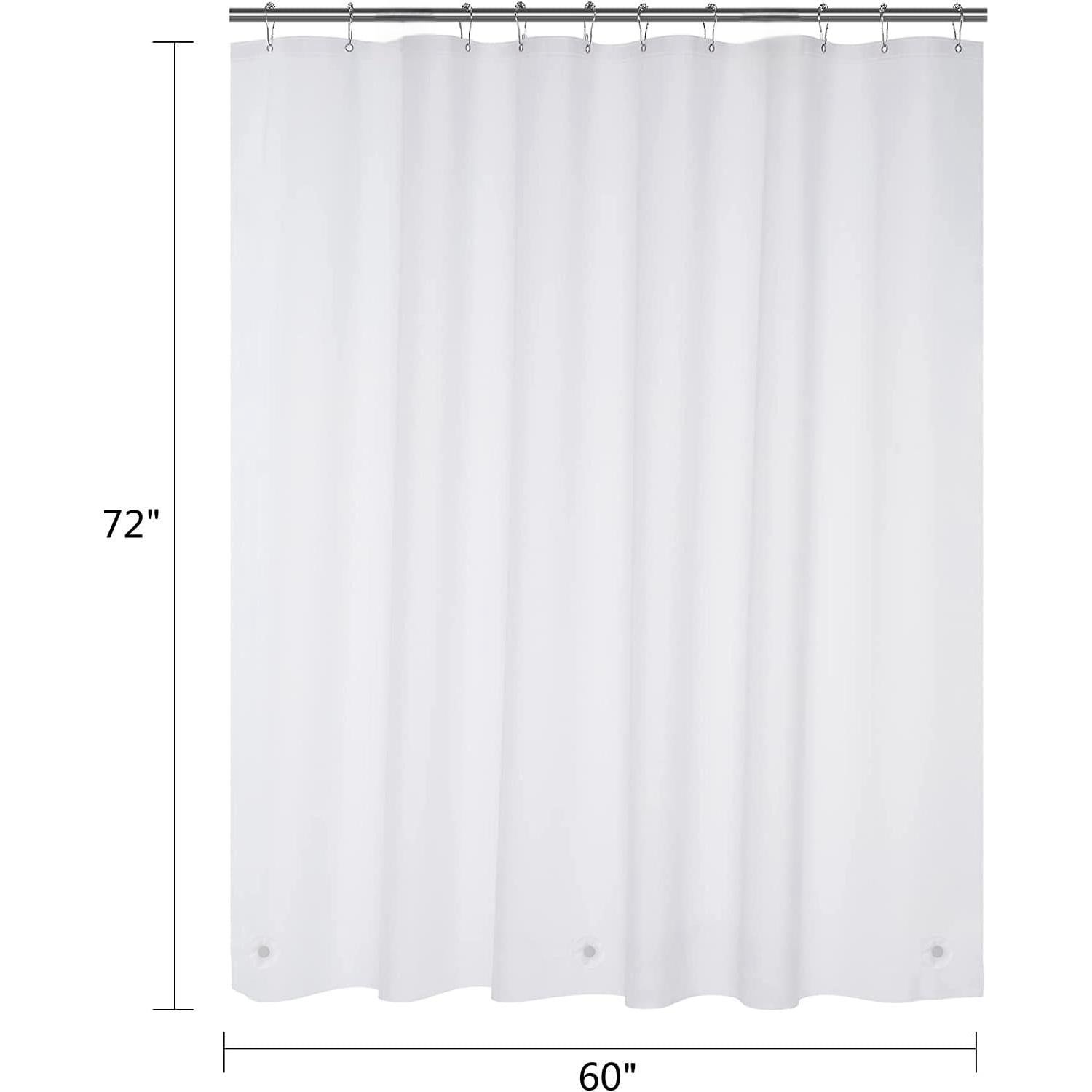 Cortina de Ducha Blanca 152.4 x 182.88 cm PEVA De-Mediocre