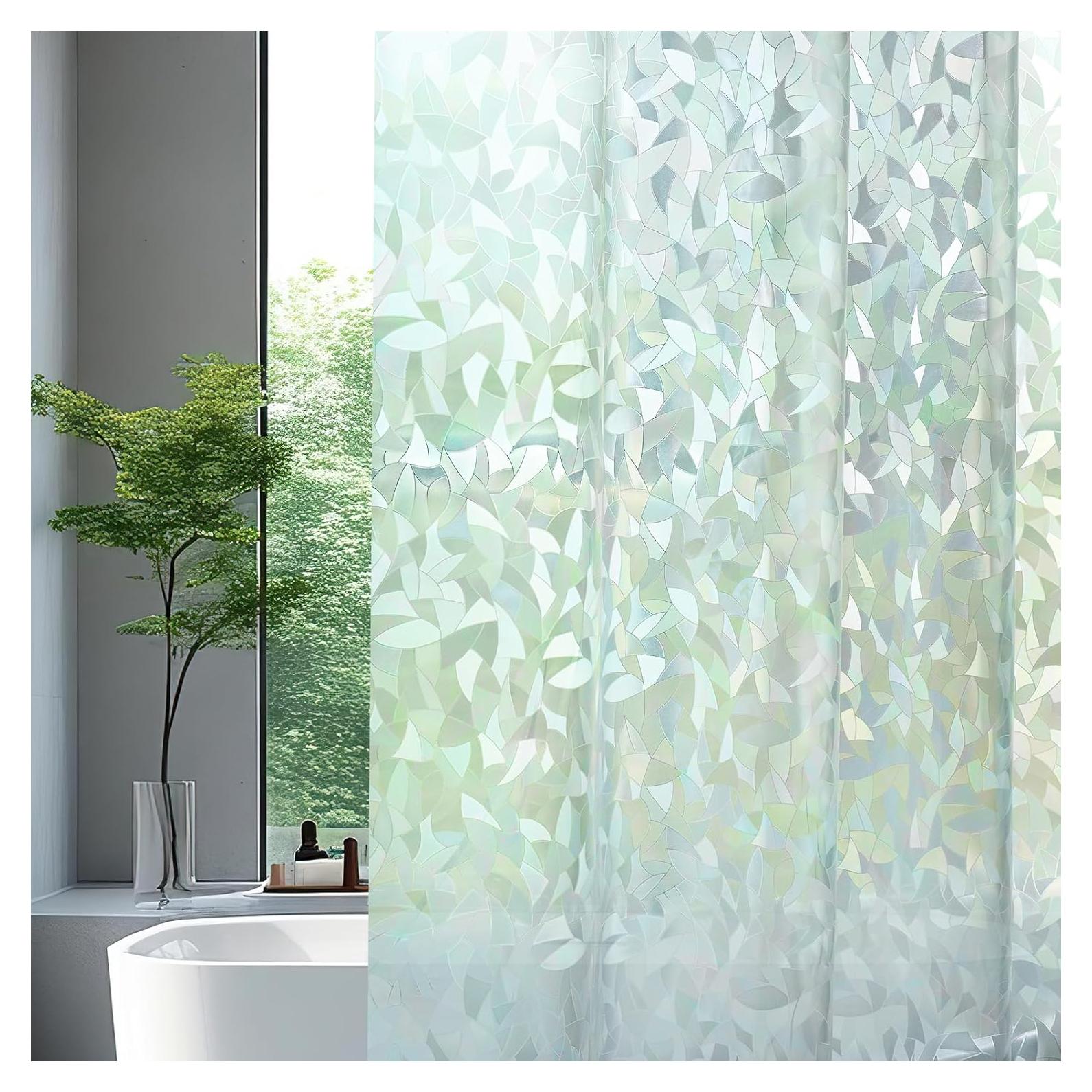 Cortina de Ducha AooHome 183x198 cm EVA Semi Transparente