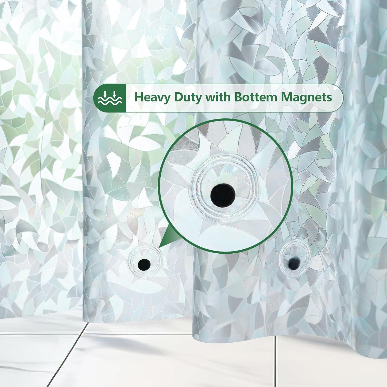 Cortina de Ducha AooHome 183x198 cm EVA Semi Transparente