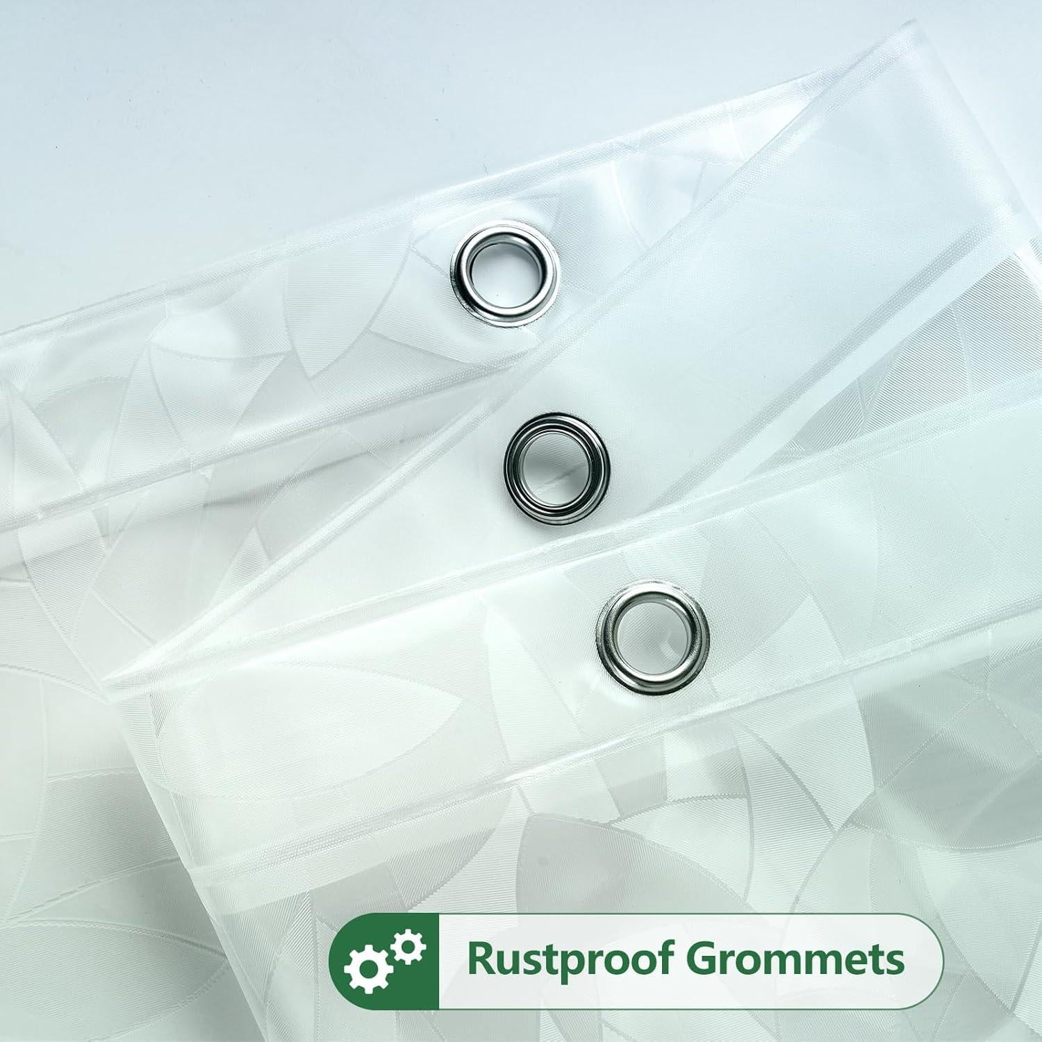 Cortina de Ducha AooHome 183x198 cm EVA Semi Transparente