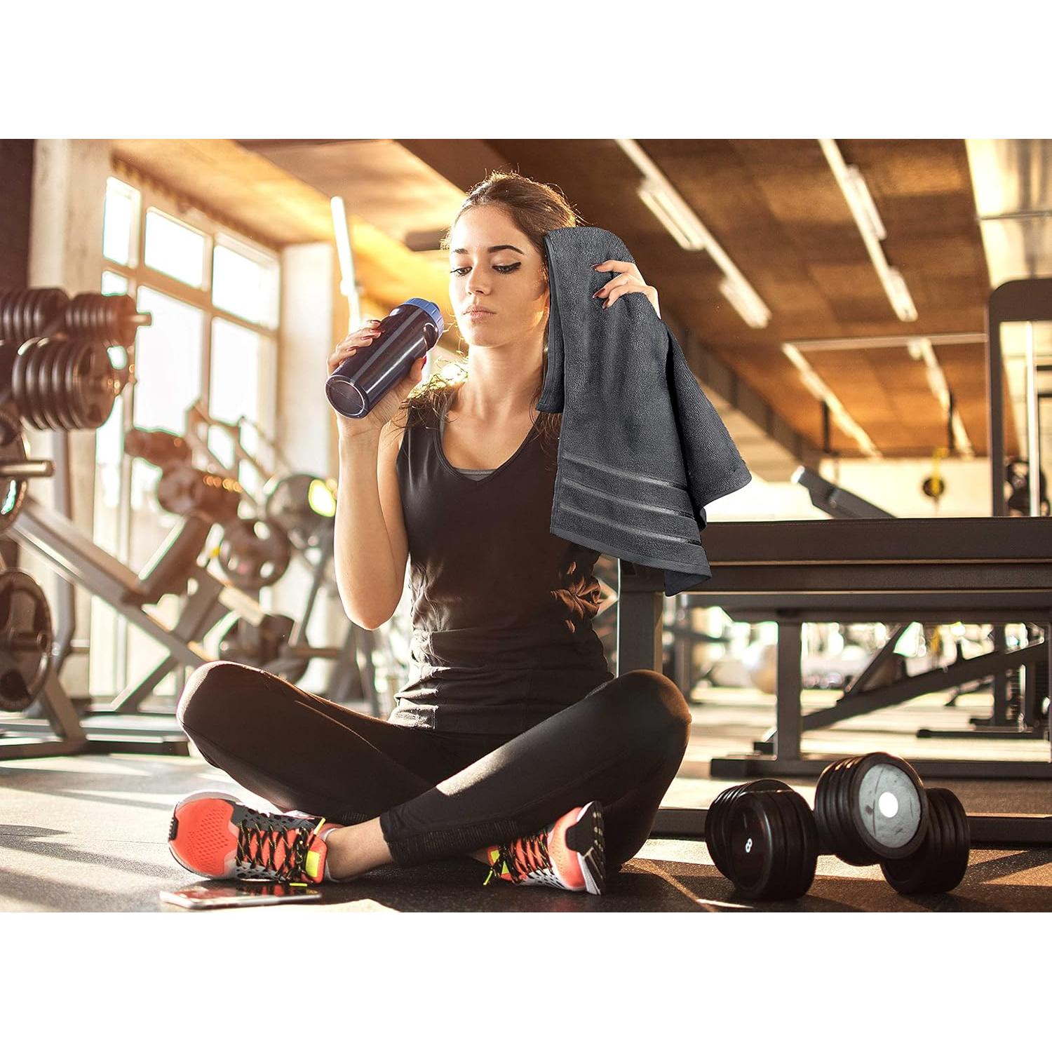 Juego de Toallas de Lujo Utopia 8 Piezas Gris 600 GSM