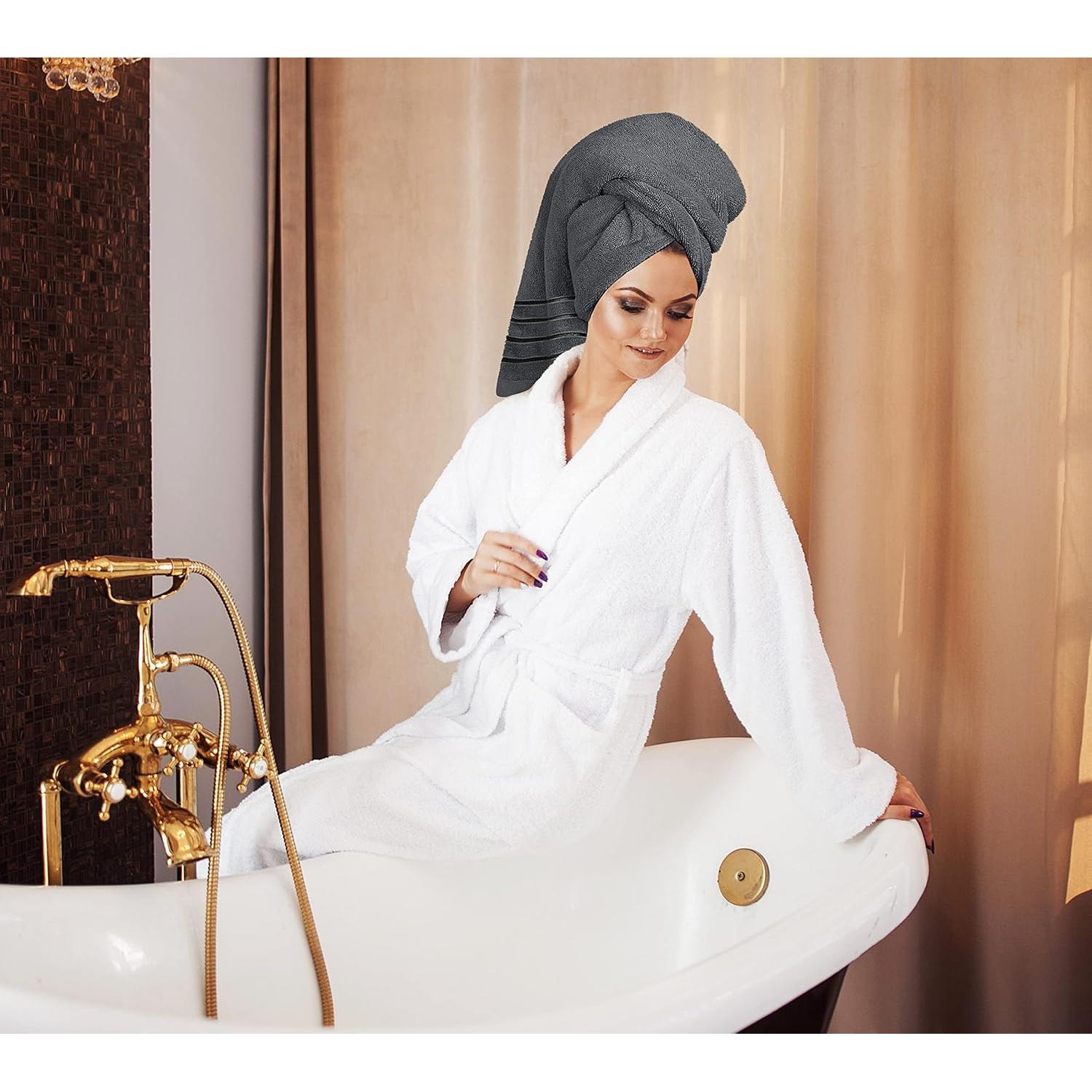 Juego de Toallas de Lujo Utopia 8 Piezas Gris 600 GSM