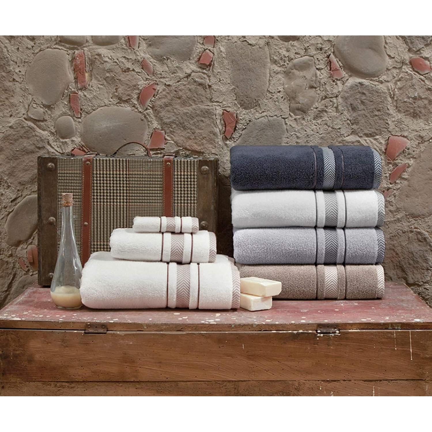 Juego de Toallas de Baño Le Fil Blanc 6 Piezas Algodón 100%