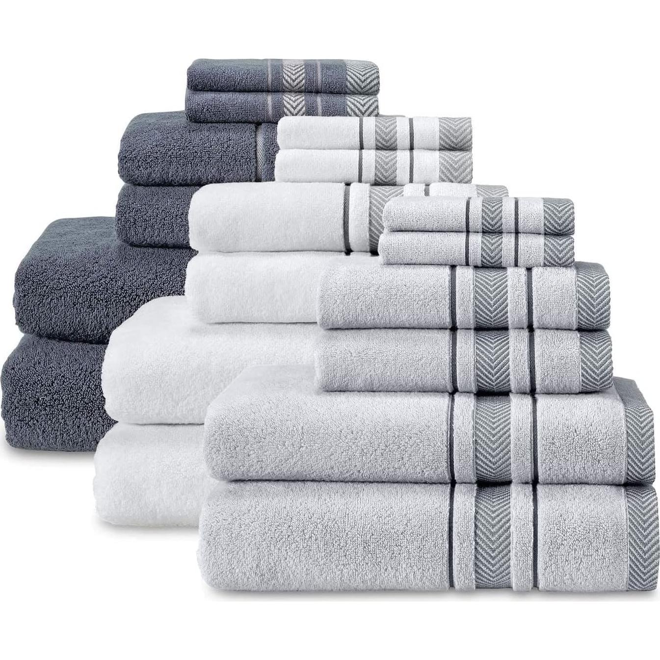 Juego de Toallas de Baño Le Fil Blanc 6 Piezas Algodón 100%