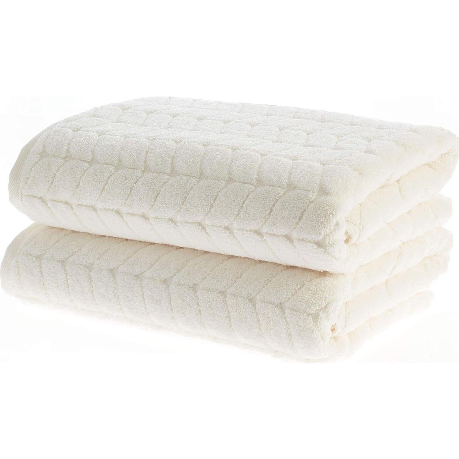 Juego de Toallas de Baño 100% Algodón Turco Bagno Milano 6 Piezas Crema