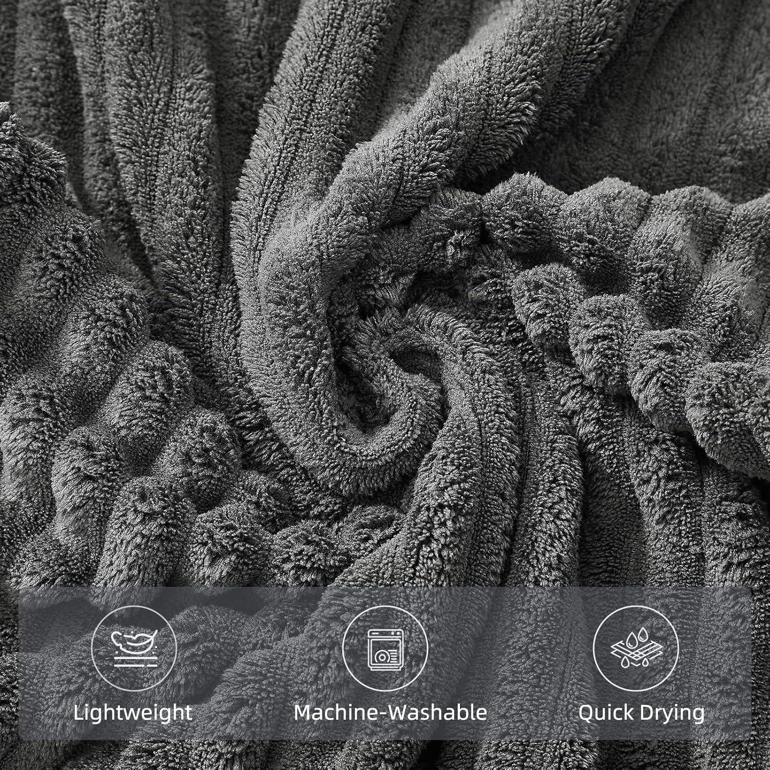 Juego de Toallas de Baño Extra Grande NALIVO 6 Piezas Gris