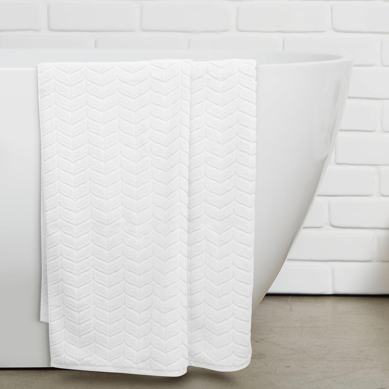 Juego de 6 Toallas de Baño Alusa Home 700 GSM 100% Algodón Blanco