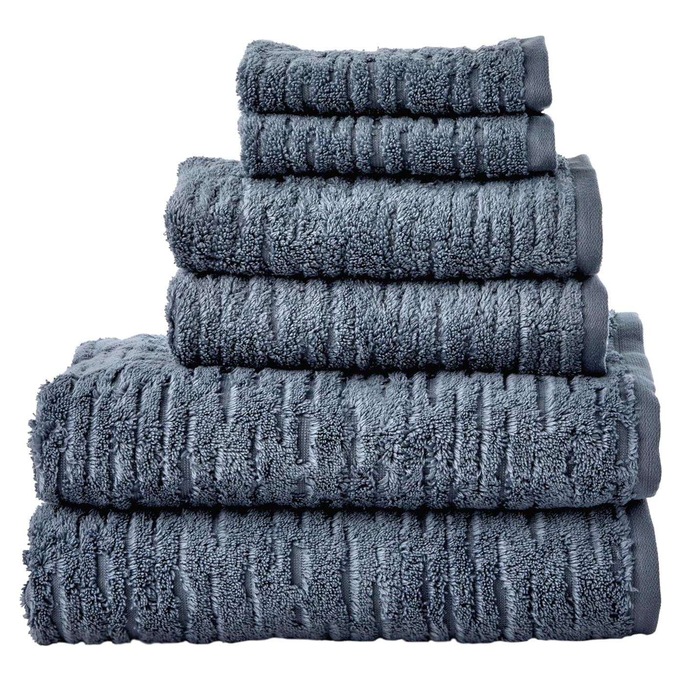 Conjunto de Toallas de Lujo SKL Home CloudSoft 6 Piezas Azul