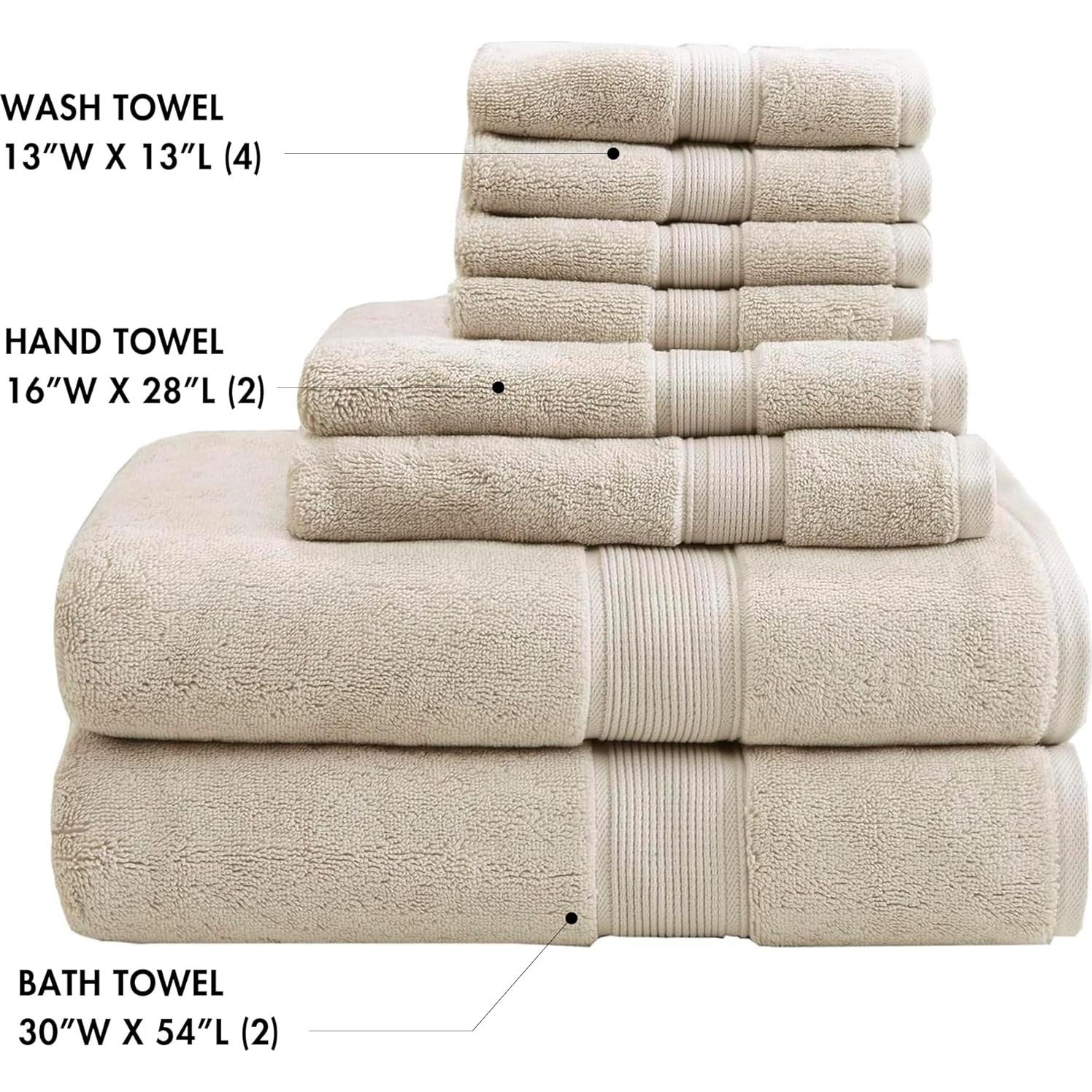 Conjunto de Toallas de Baño Madison Park 800GSM 8 Piezas