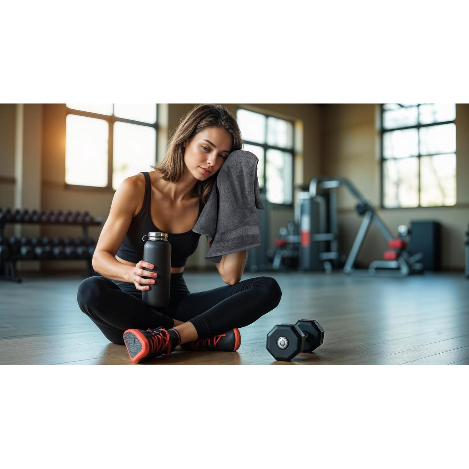 Juego de Toallas de Mano Utopia 6 Piezas 40x71 cm Algodón Gris