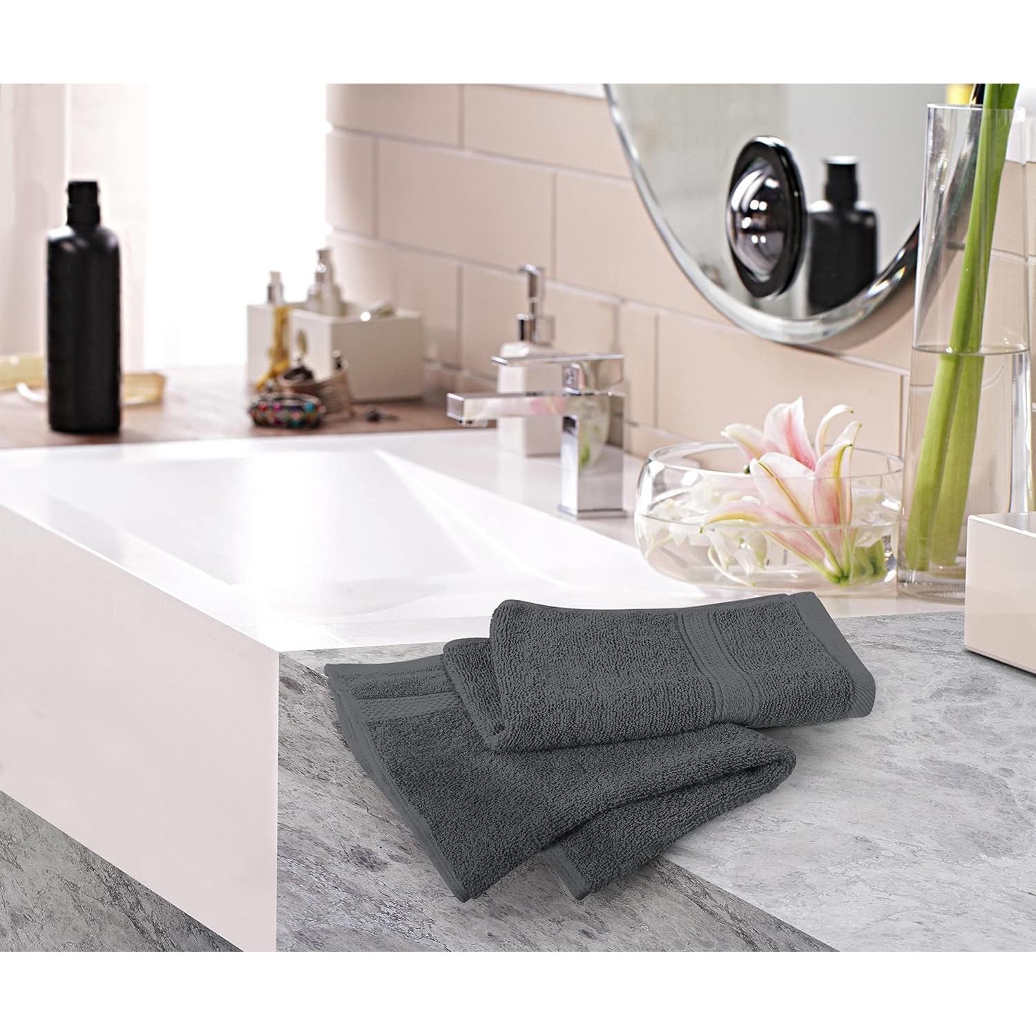 Juego de Toallas de Mano Utopia 6 Piezas 40x71 cm Algodón Gris