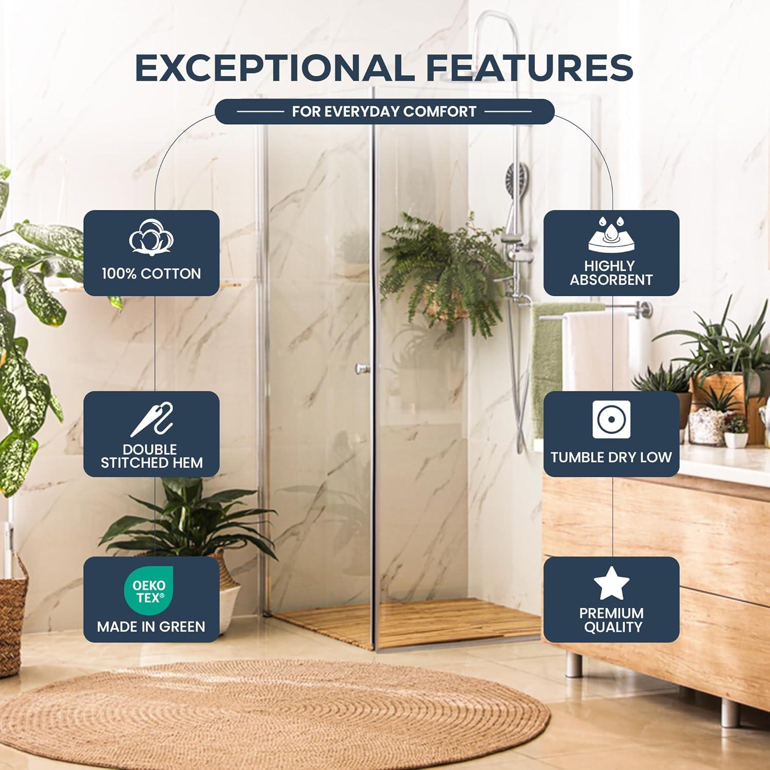 Juego de Toallas de Mano Utopia 6 Piezas 40x71 cm Algodón Gris