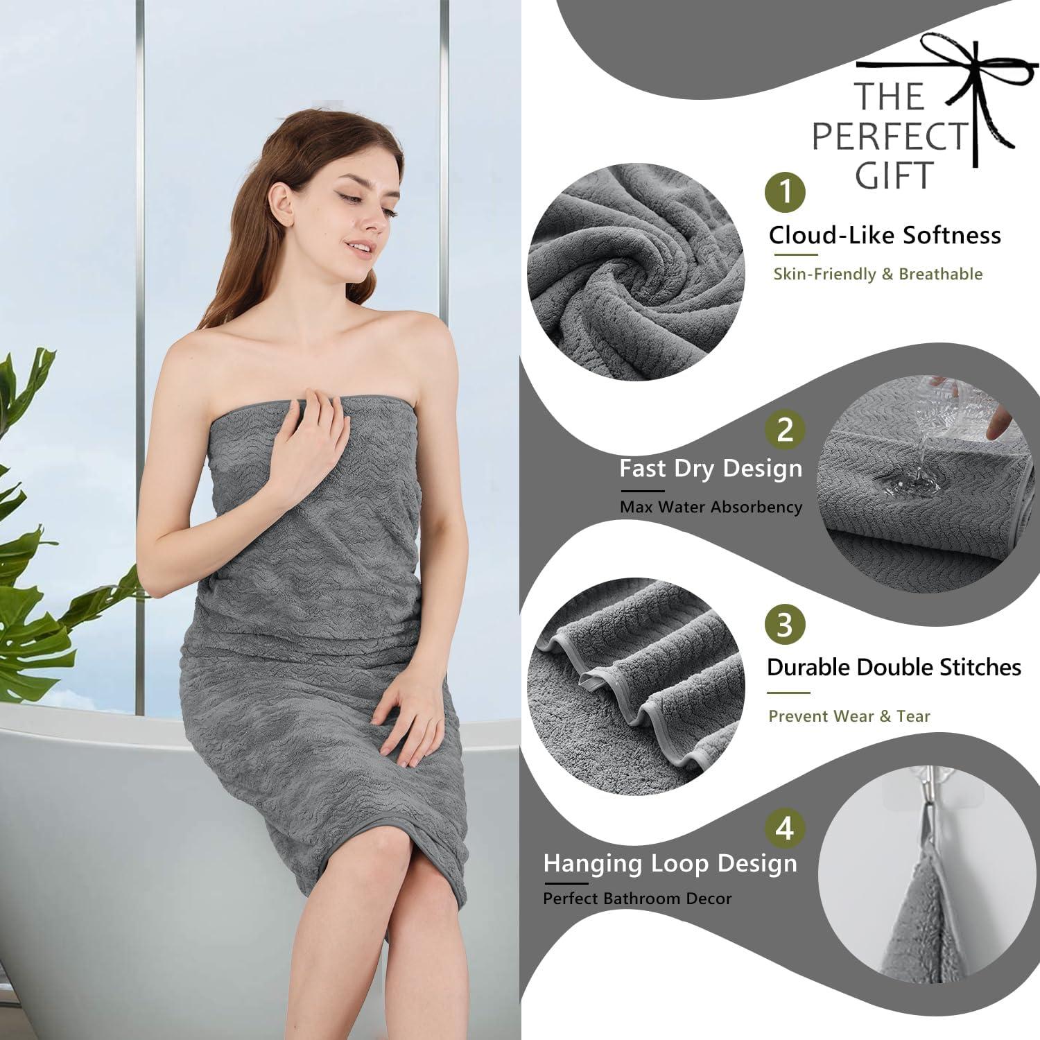 Juego de Toallas de Baño Jessy Home Gris 8 Piezas 600GSM