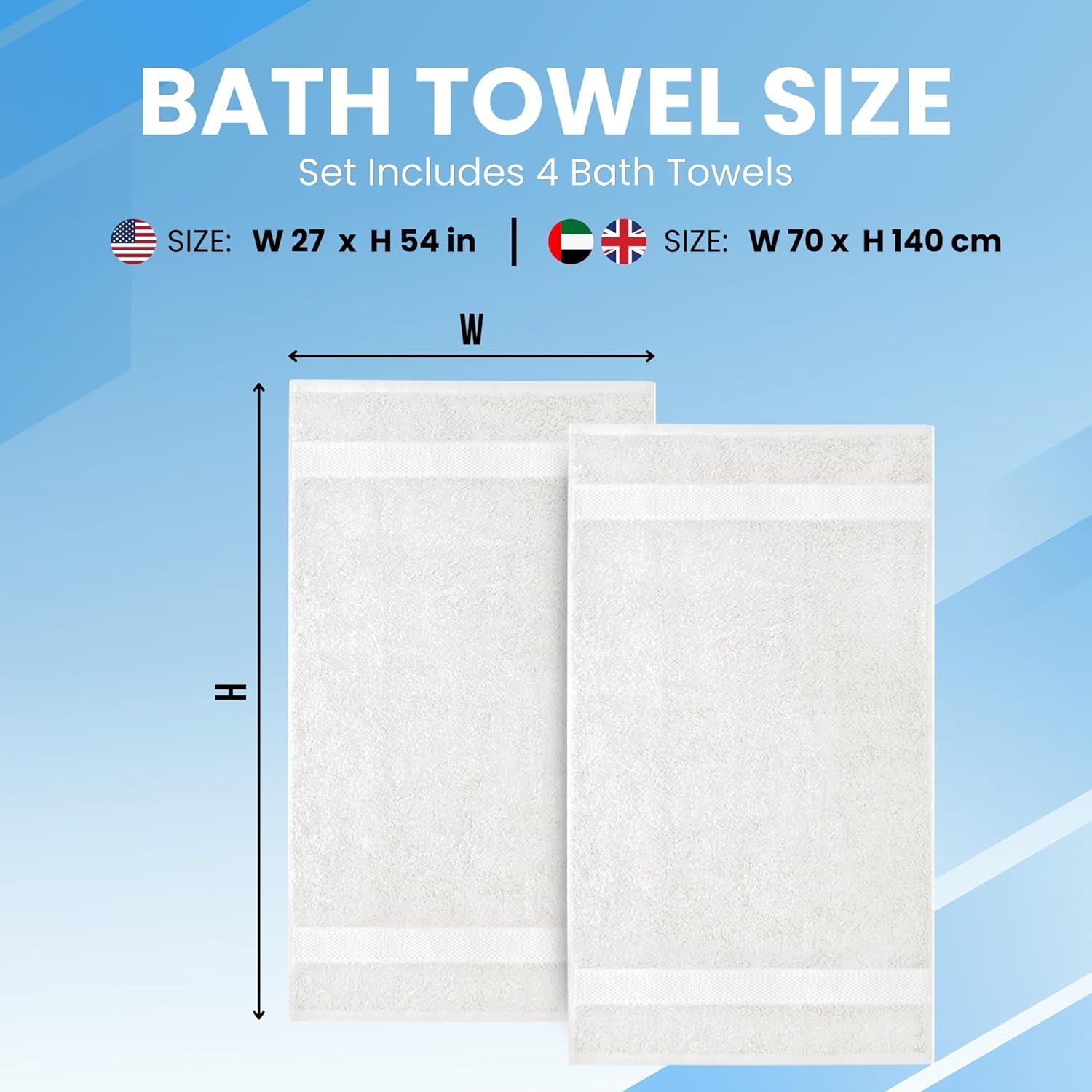 Conjunto de Toallas de Baño Infinitee Xclusives 100% Algodón 4 Piezas