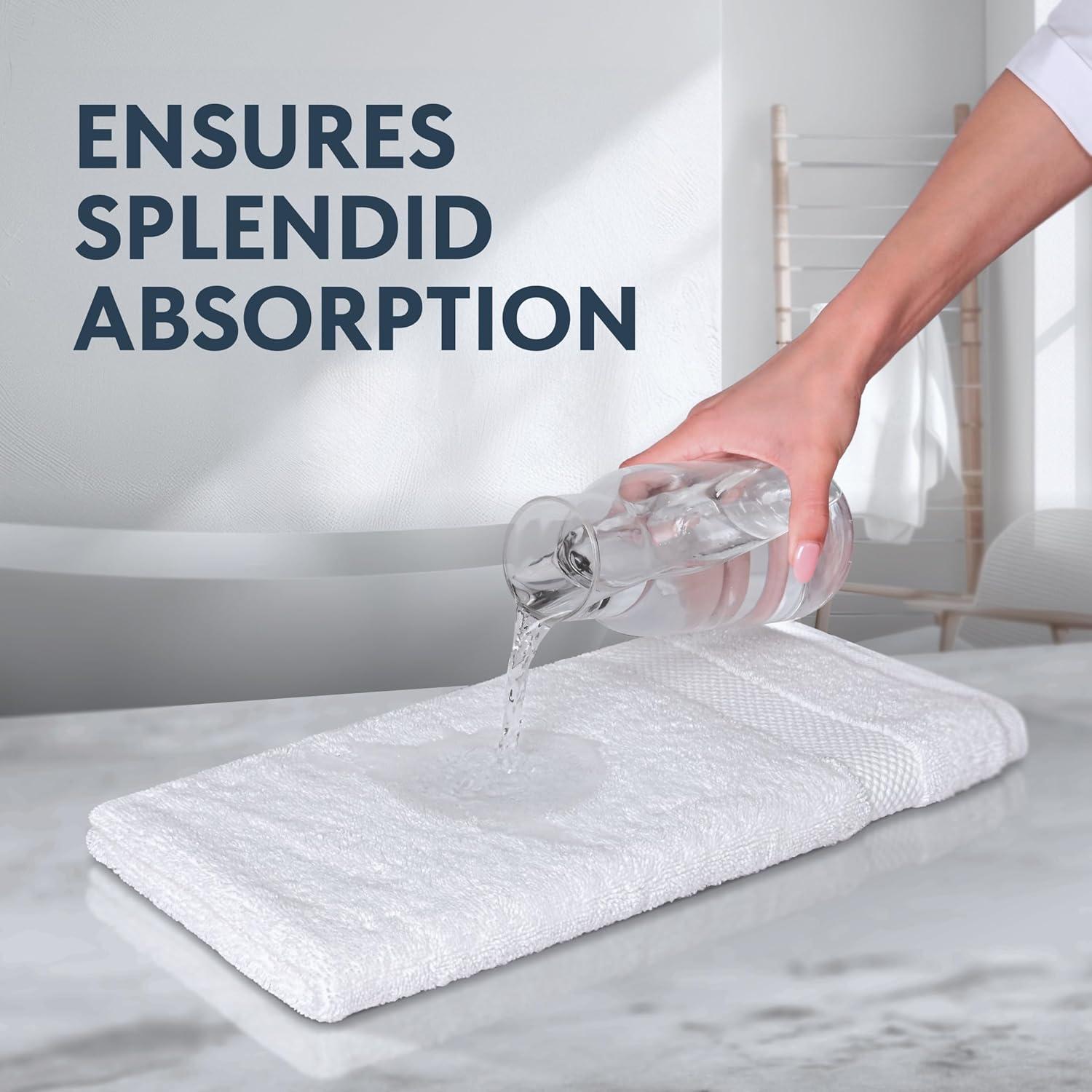 Toallas de Mano White Classic 100% Algodón Turco - 6 Piezas 40x76 cm