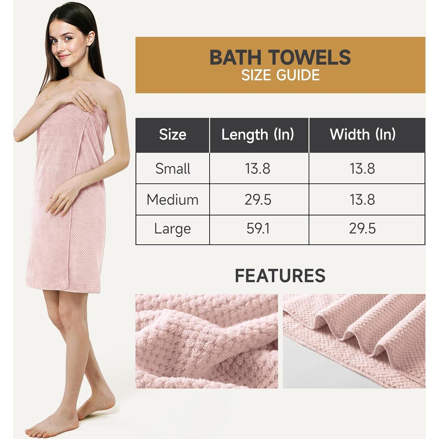 Juego de Toallas de Baño REDKISS Rosa 6 Piezas Microfibra Premium