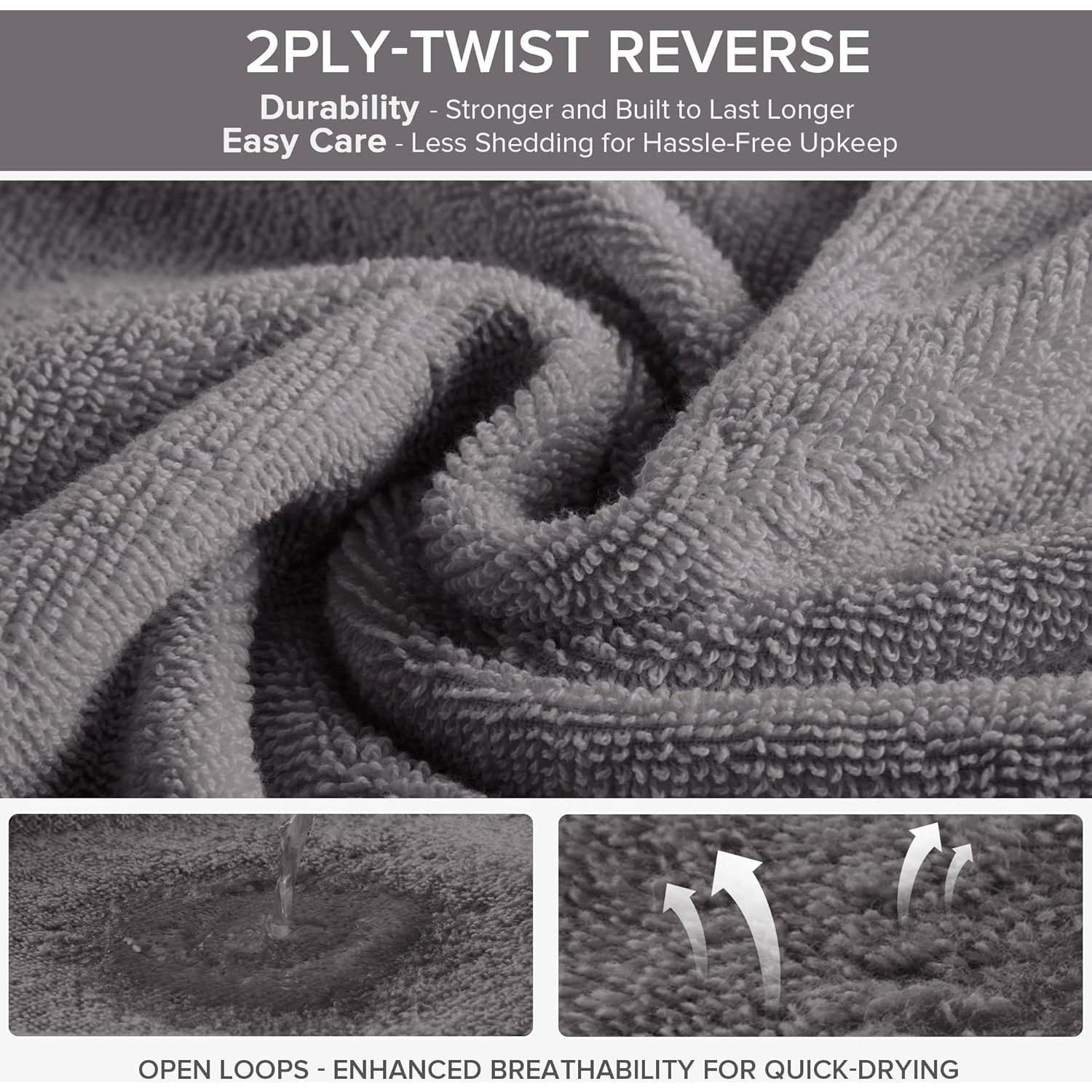 Juego de Toallas de Baño Comfort Spaces 12 Piezas 100% Algodón