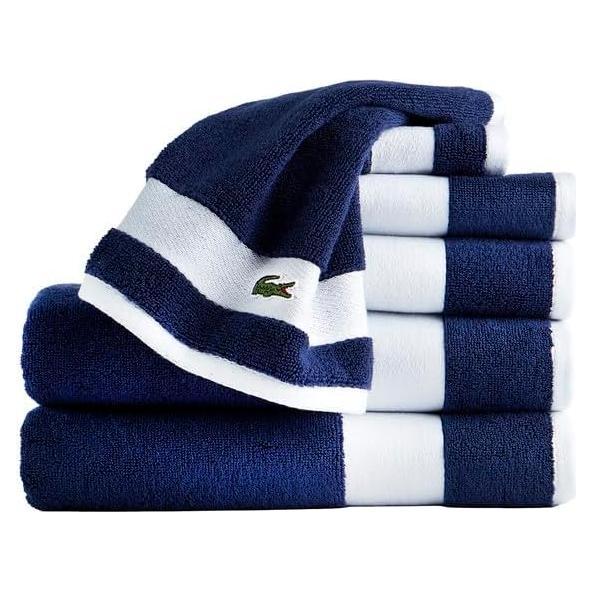 Conjunto de Toallas de Lujo Lacoste Sport Stripe 6 Piezas