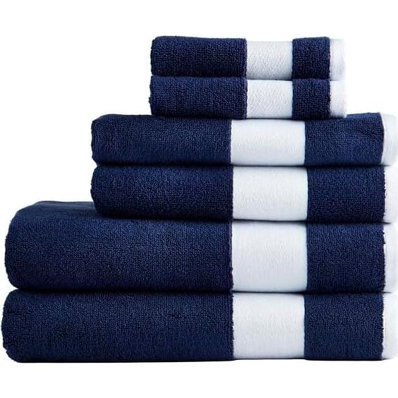 Conjunto de Toallas de Lujo Lacoste Sport Stripe 6 Piezas