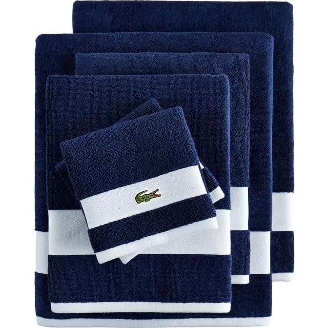 Conjunto de Toallas de Lujo Lacoste Sport Stripe 6 Piezas