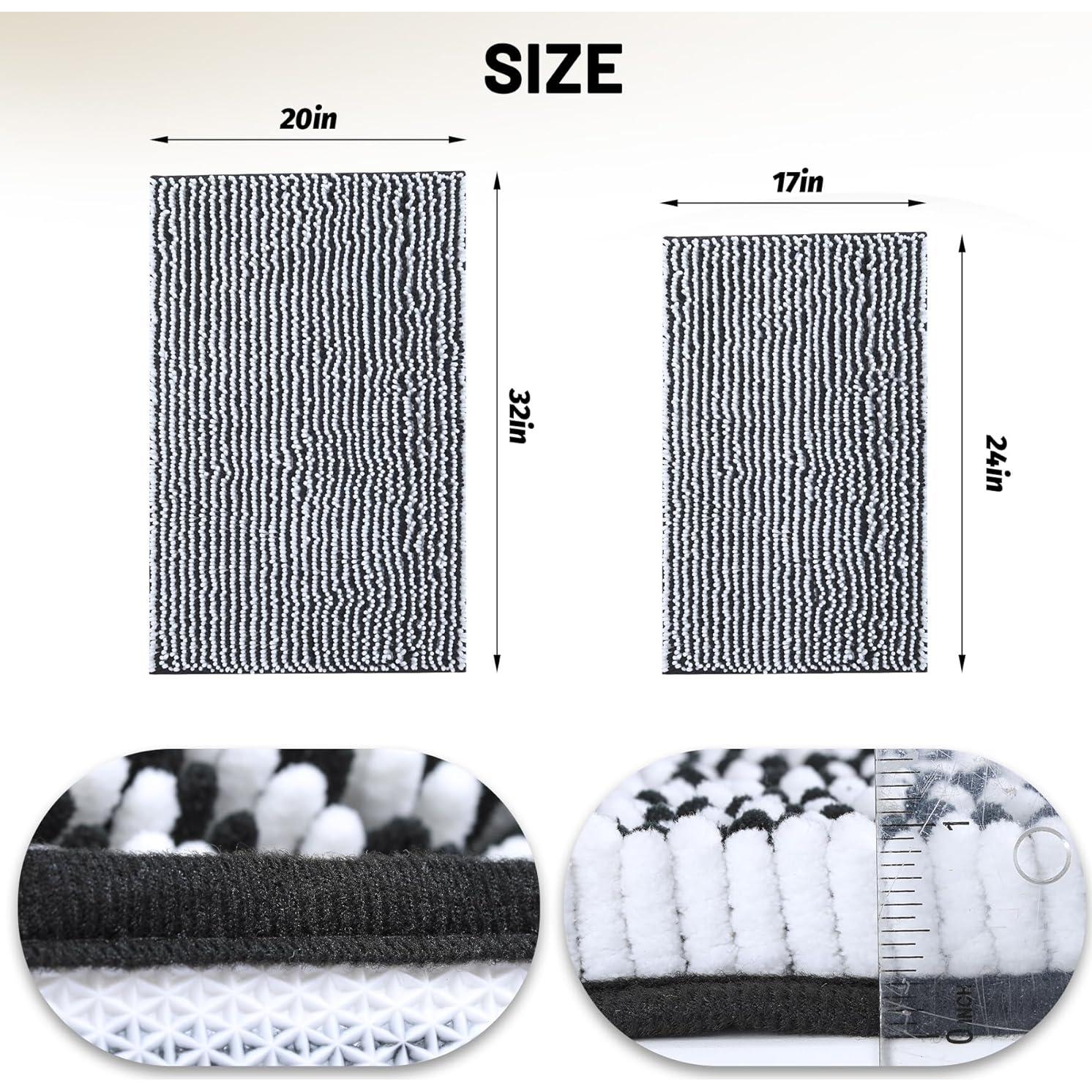 Juego de Alfombrillas de Baño NUOVARUGS 2 Piezas Antideslizante