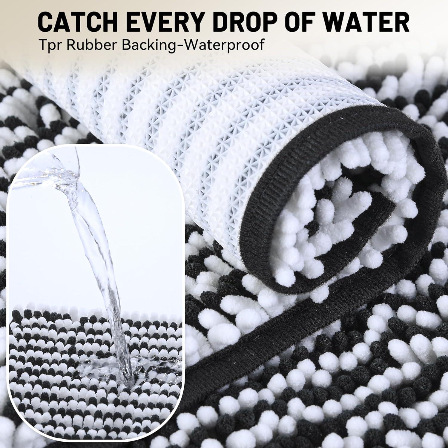 Juego de Alfombrillas de Baño NUOVARUGS 2 Piezas Antideslizante