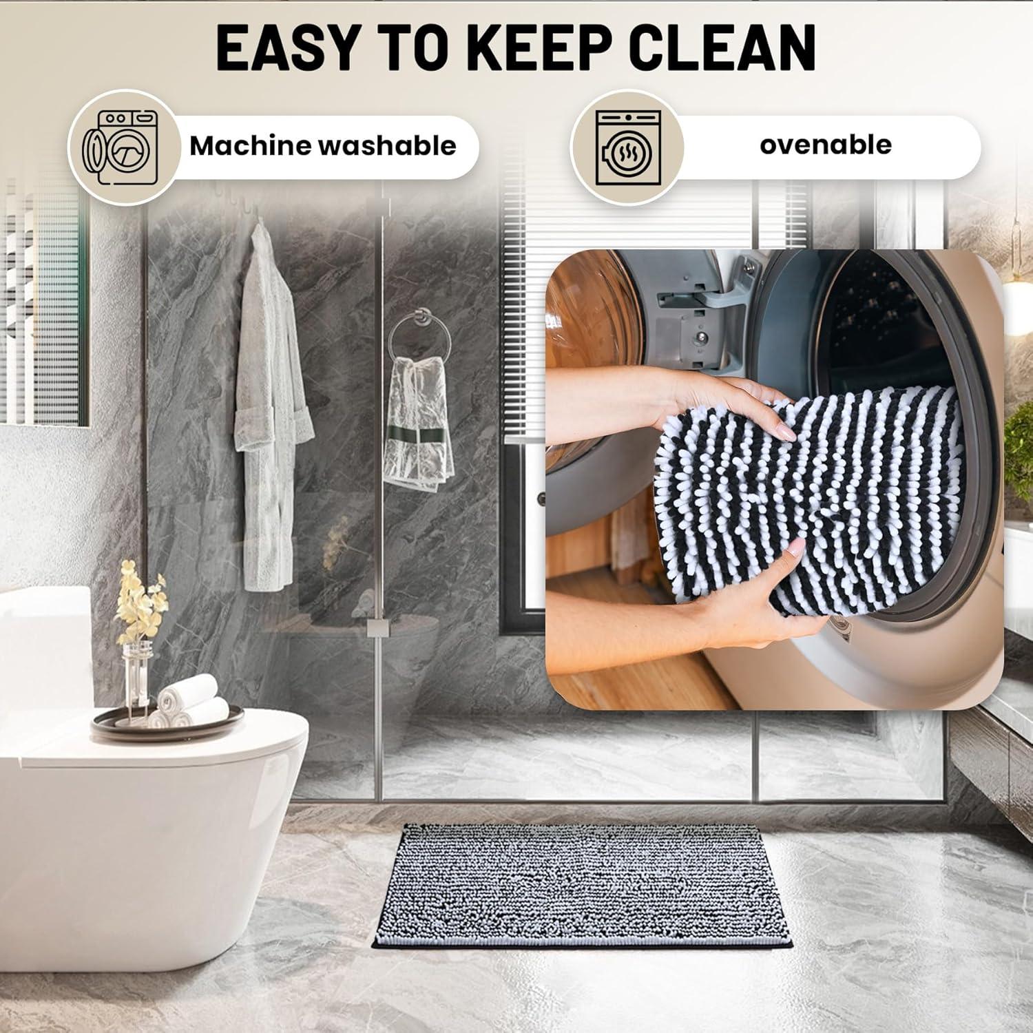 Juego de Alfombrillas de Baño NUOVARUGS 2 Piezas Antideslizante