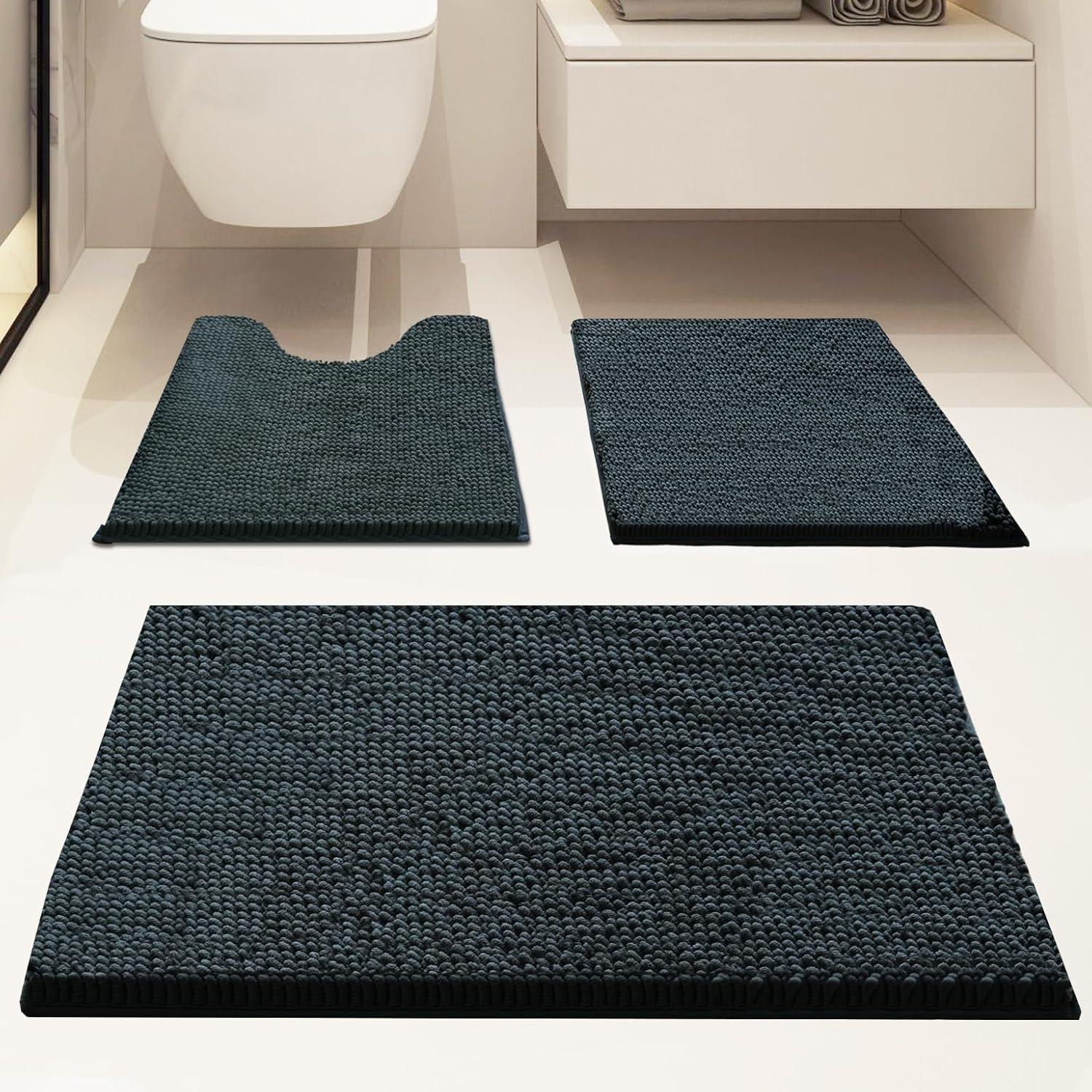 Conjunto de Alfombrillas de Baño Antideslizantes Flotstiga 3 Piezas