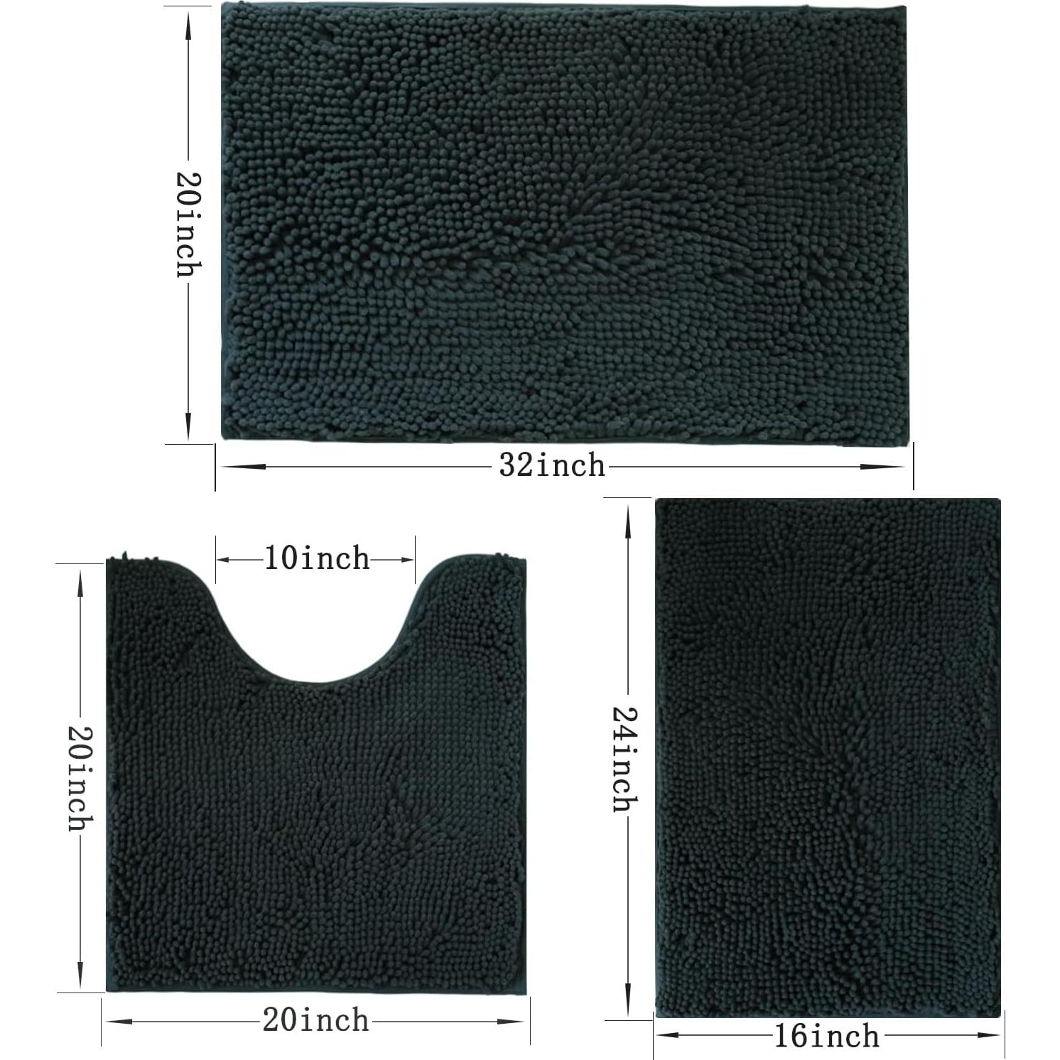 Conjunto de Alfombrillas de Baño Antideslizantes Flotstiga 3 Piezas