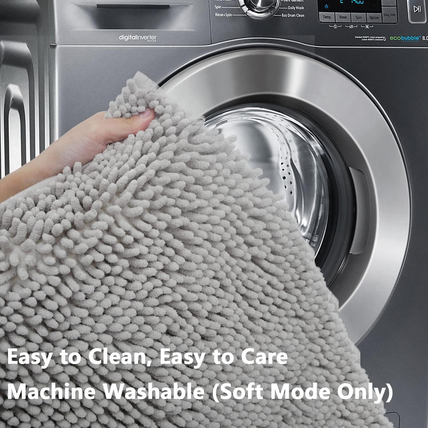 Juego de Alfombrillas de Baño BOANKODU 3 Piezas Gris Claro