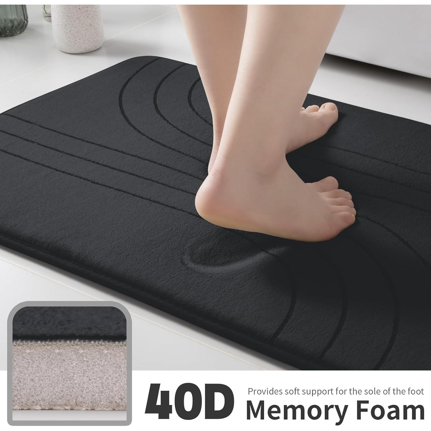 Conjunto de Alfombrillas de Baño YIHOUSE 4 Piezas Antideslizantes