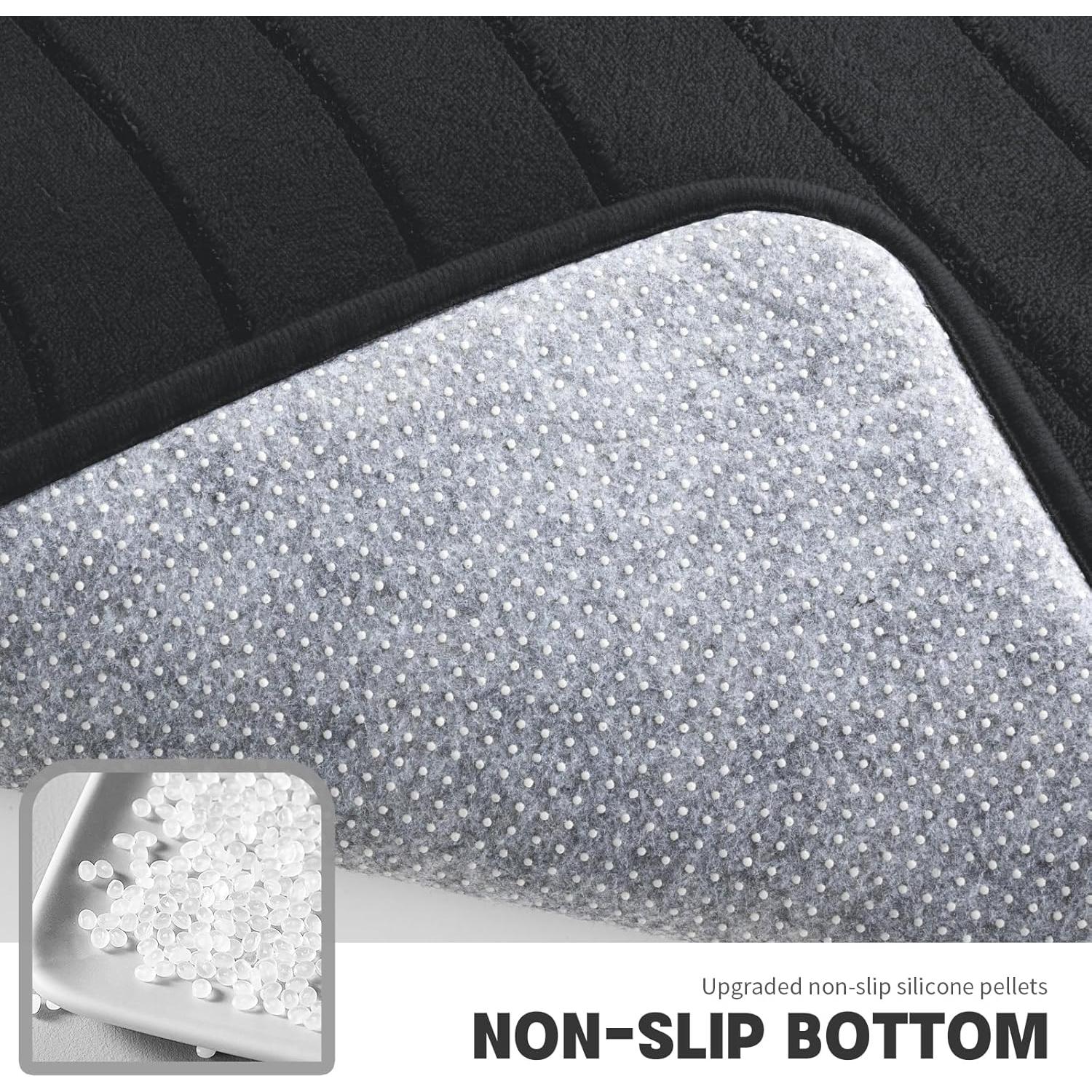 Conjunto de Alfombrillas de Baño YIHOUSE 4 Piezas Antideslizantes