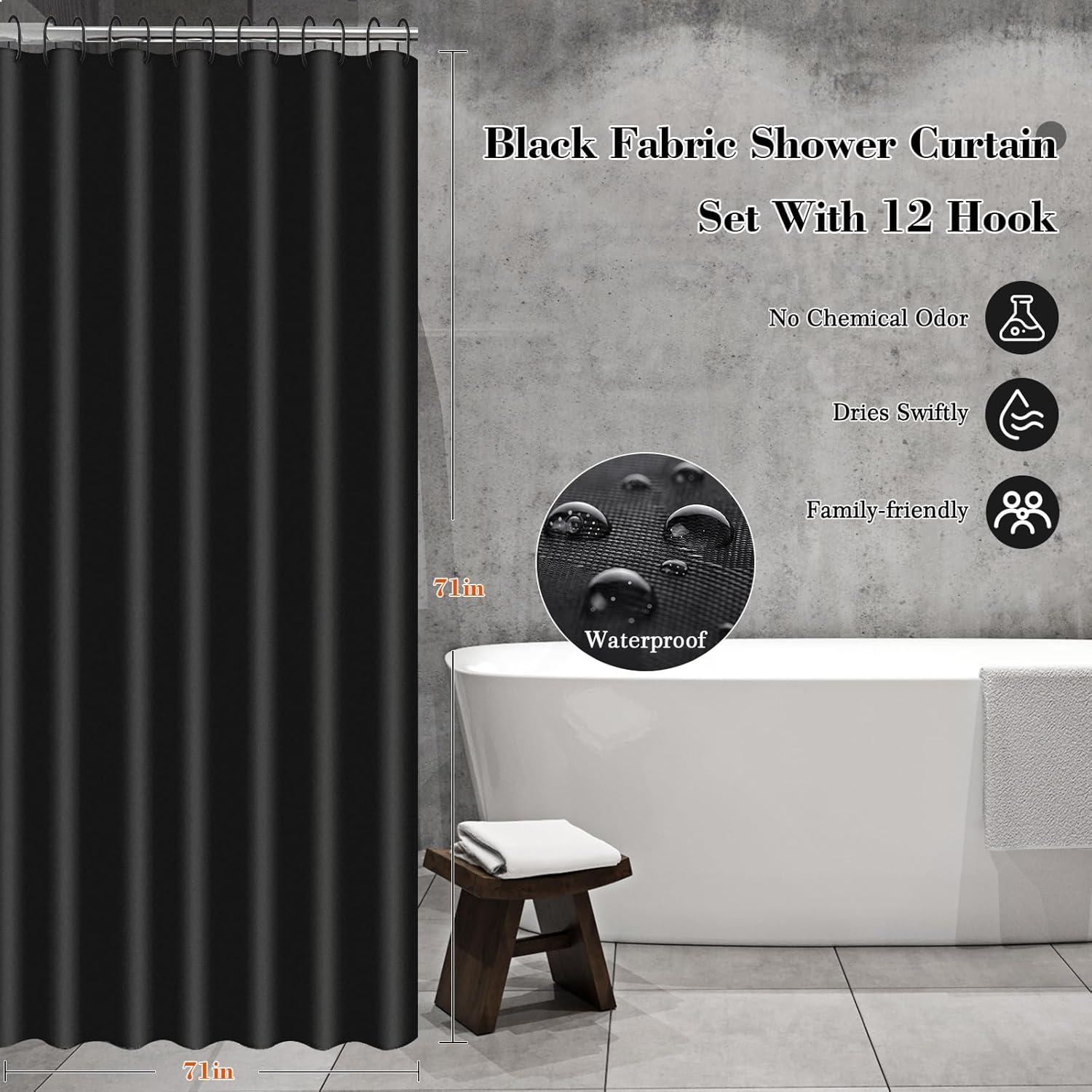 Juego de Accesorios de Baño Completo ALPIRIRAL Negro 22 Piezas