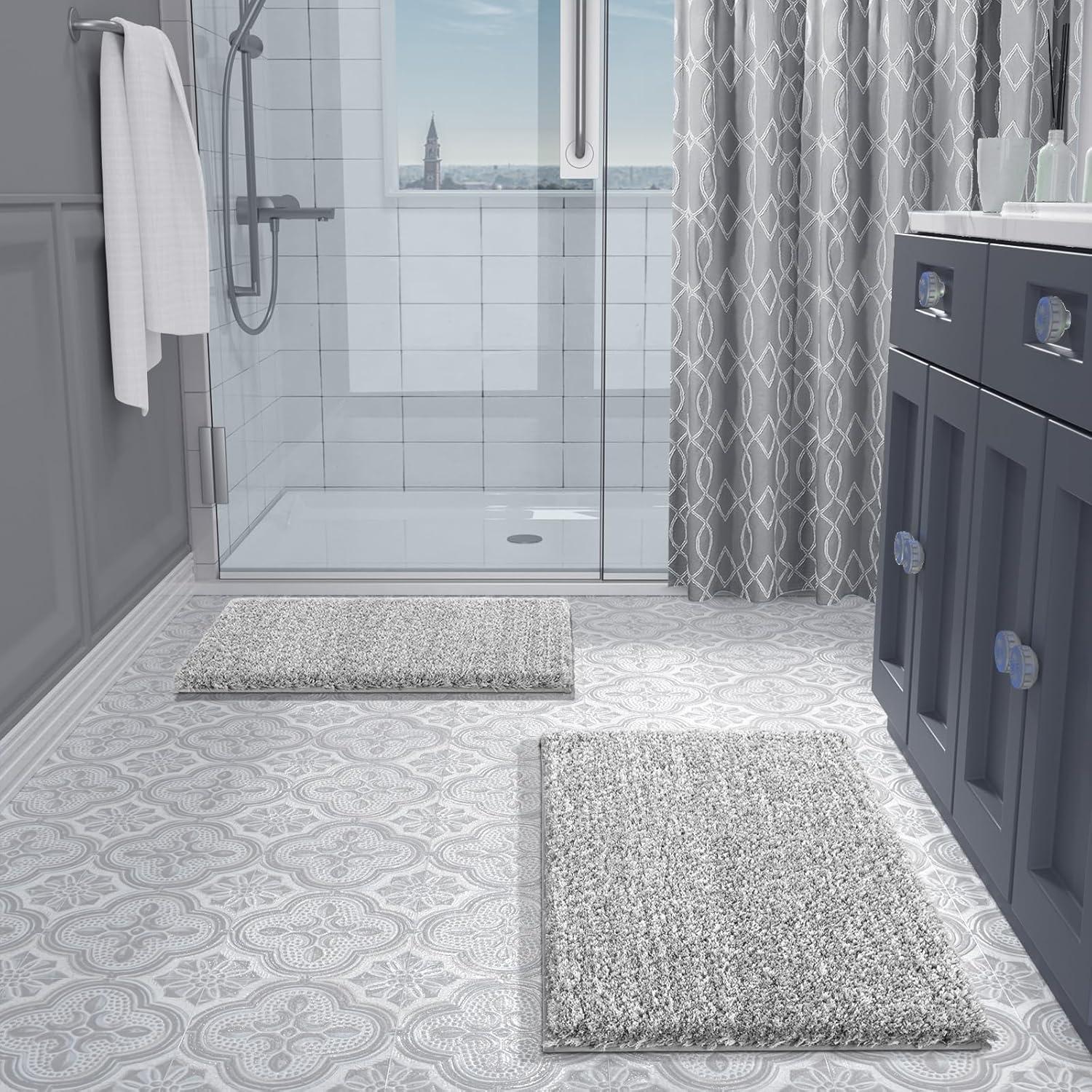 Conjunto de Alfombrillas de Baño Yimobra 3 Piezas Antideslizantes