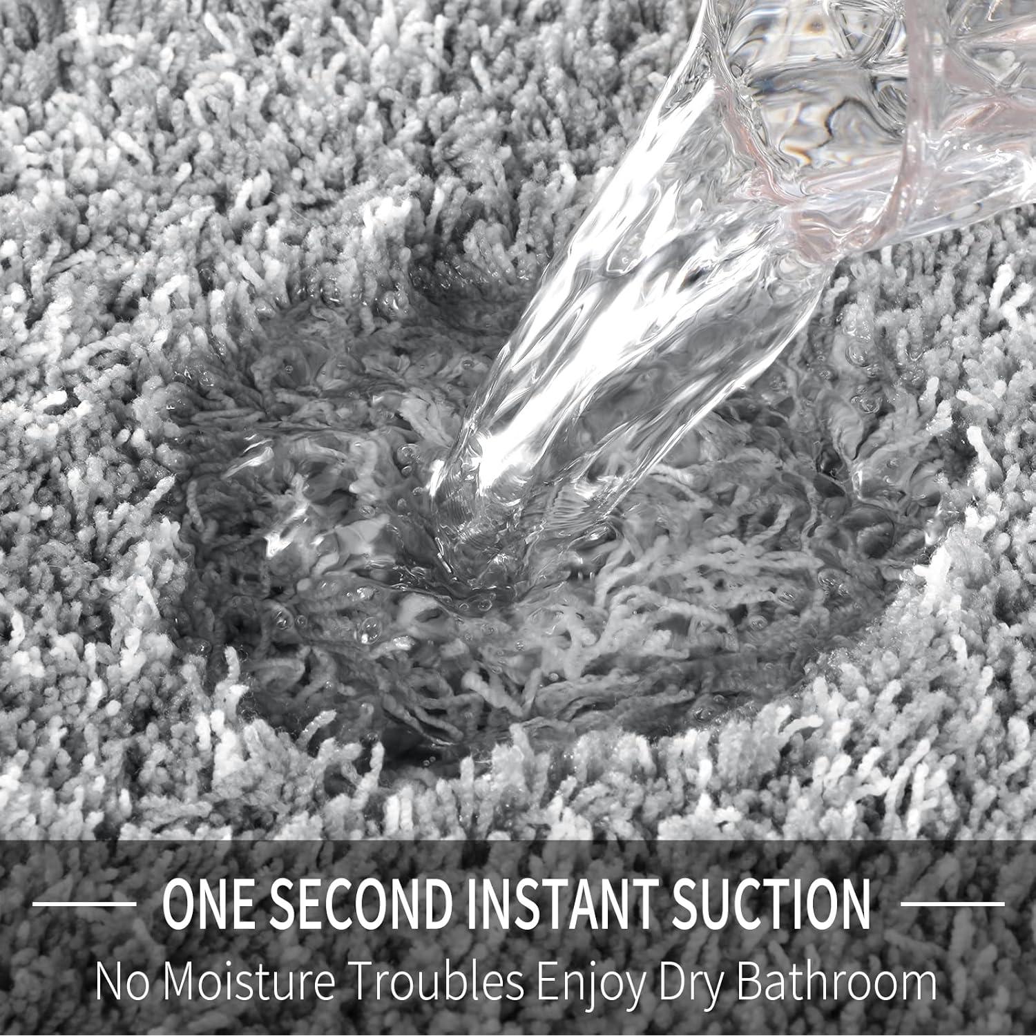 Conjunto de Alfombrillas de Baño Yimobra 3 Piezas Antideslizantes