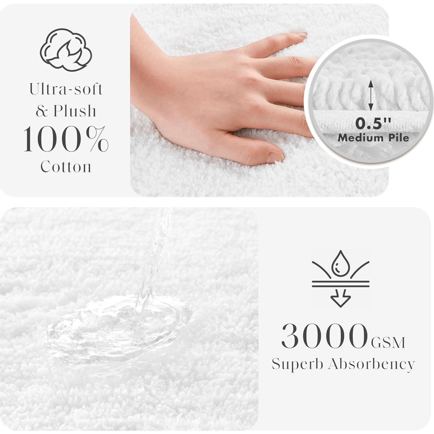 Alfombra de baño Madison Park Splendor 100% algodón 50.8x76.2 cm